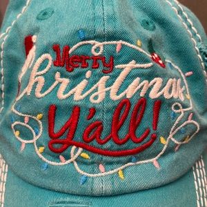 KBETHOS Velcro Hat - Merry Christmas Y’all! - turquoise